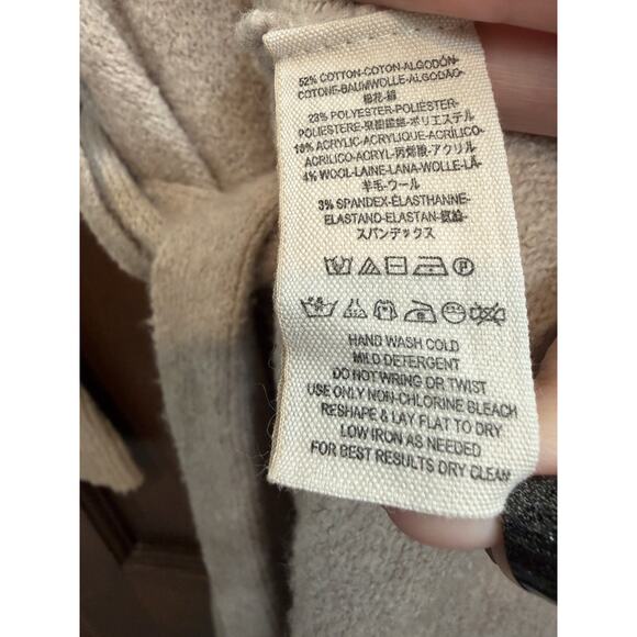 Free People | Sloane Hooded Wrap Cardigan So Soft Oatmeal Beige- Size Small - Picture 5 of 6